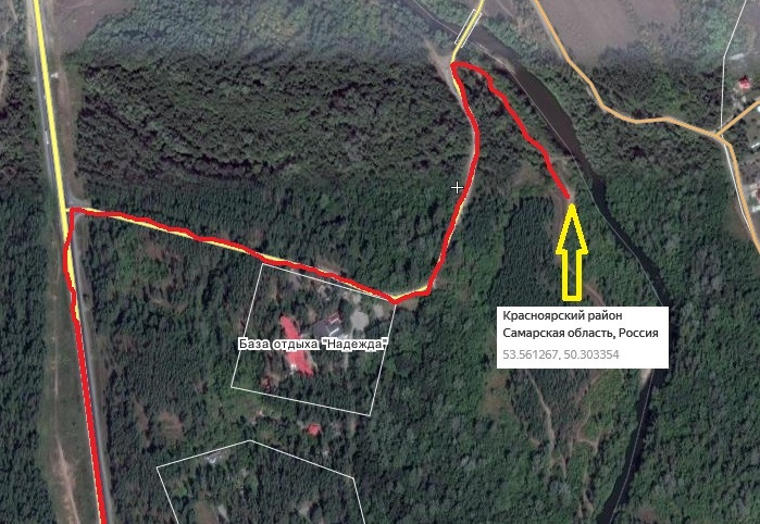 Турбаза надежда самара карта