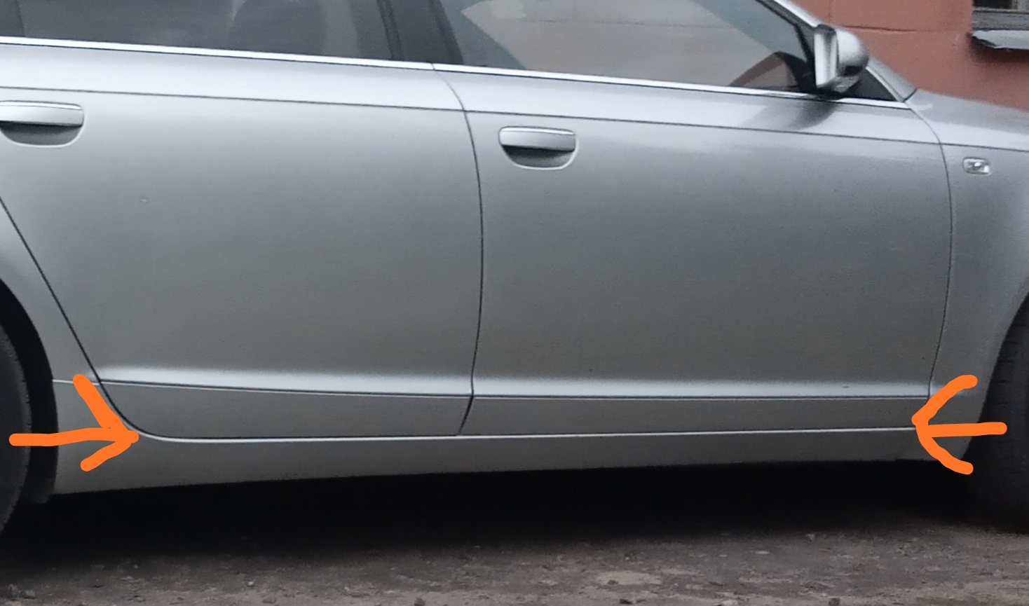 Пороги и насадки — Audi A6 (C6), 3 л, 2007 года | стайлинг | DRIVE2