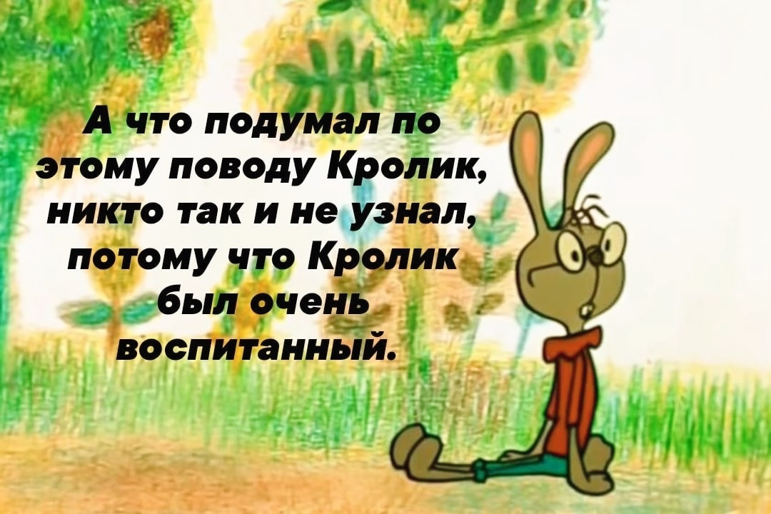 Умный кролик сел за столик