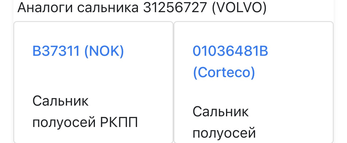 Сальник привода — Volvo S60 (2G), 1,6 л, 2011 года | плановое ТО | DRIVE2