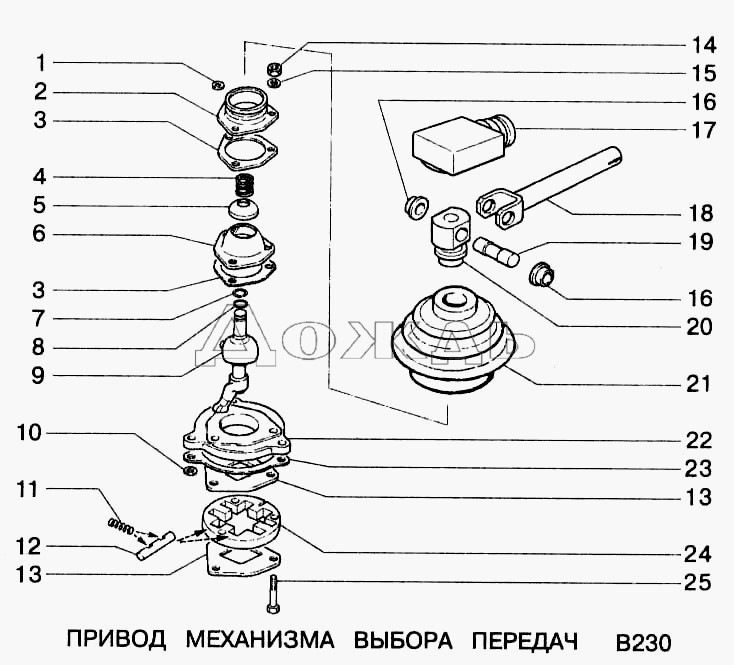 Кулиса ваз 2107 схема