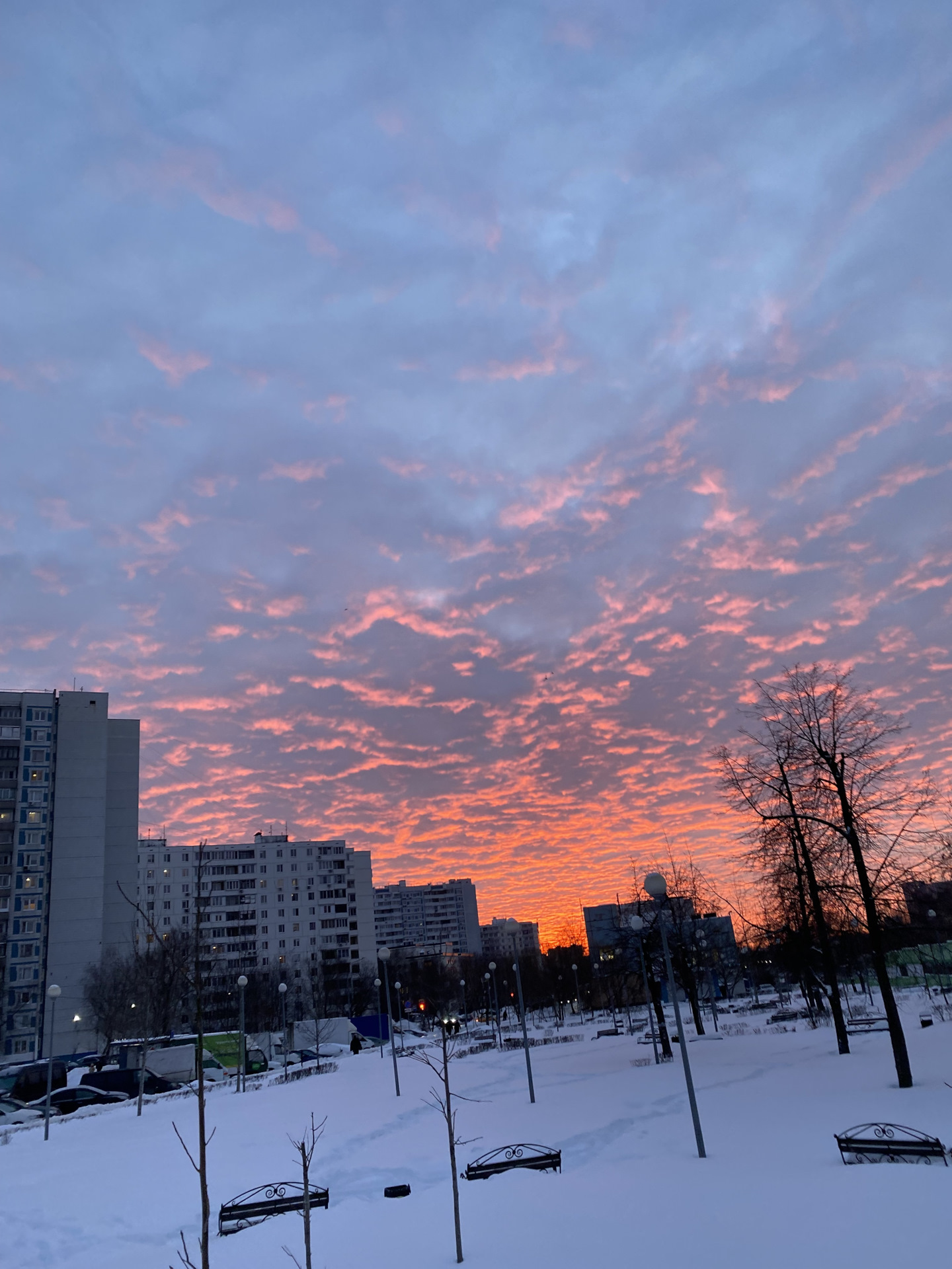 Зимний малиновый рассвет 🌅 — Mitsubishi Lancer X, 2 л, 2008 года ...