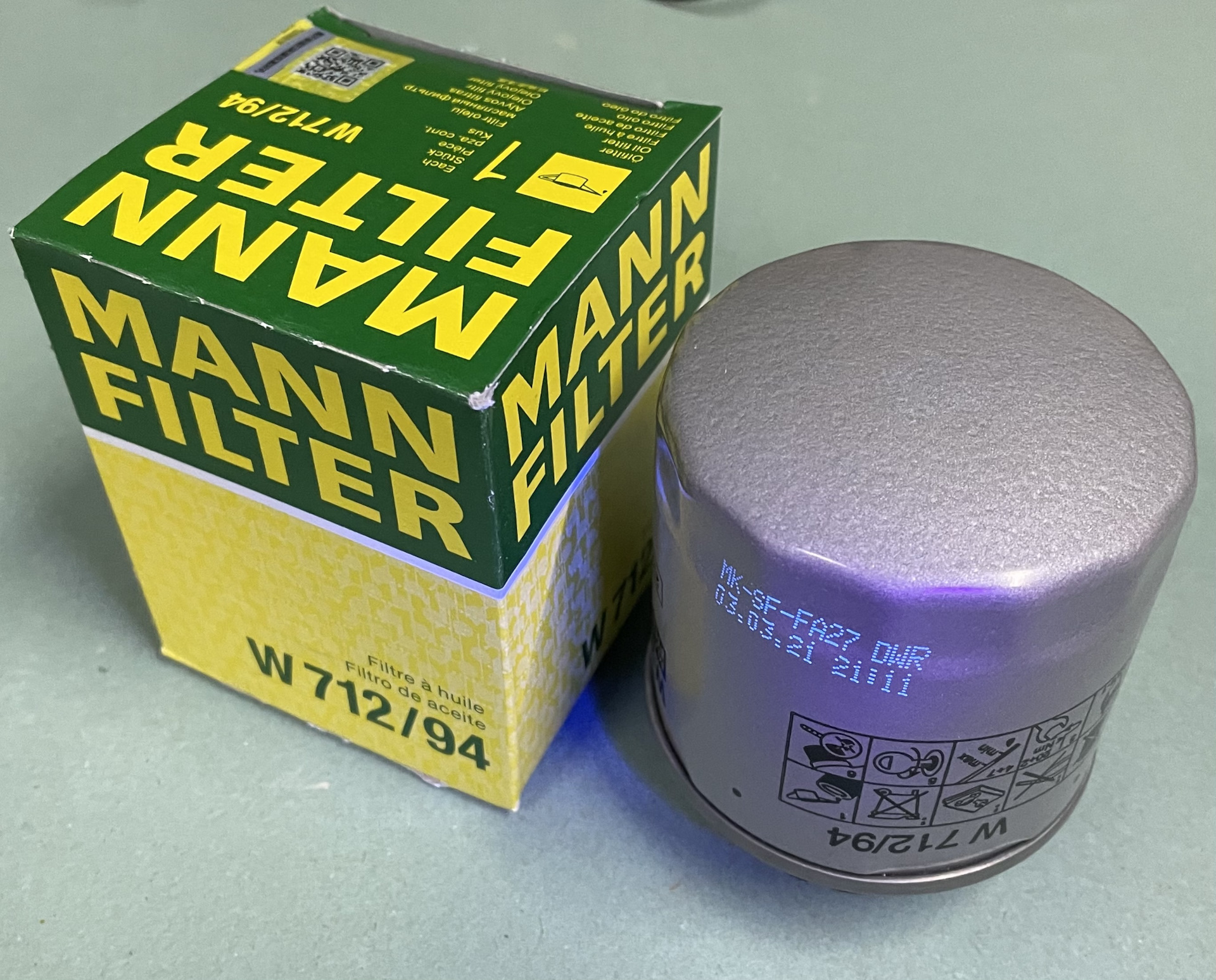 Пилим масляный фильтр MANN-FILTER W712/94 M производства Китай. — DRIVE2