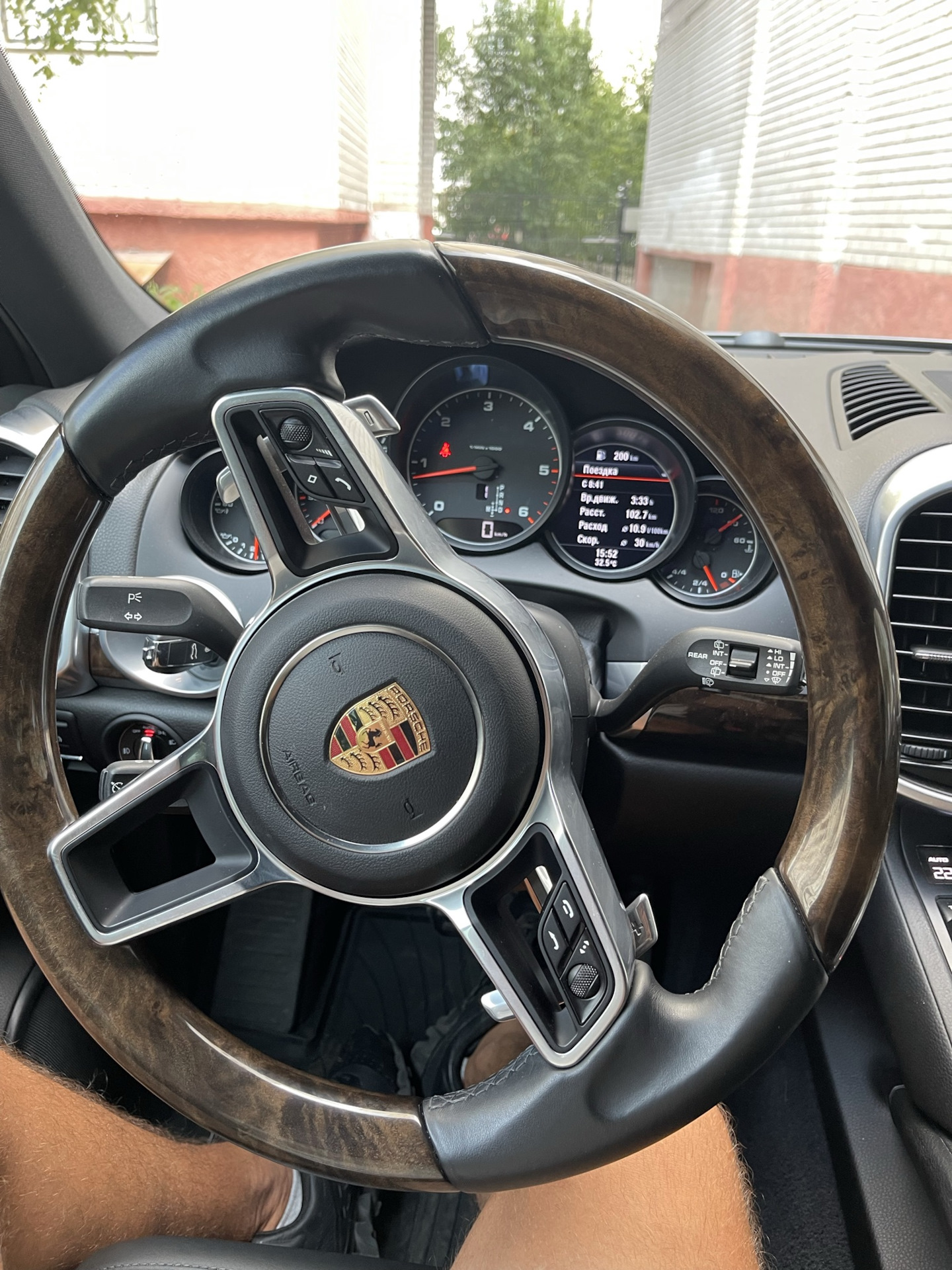 Деревянный руль Porsche Cayenne 958 - Porsche Cayenne (2G) 958, 3 л, 2011 года т