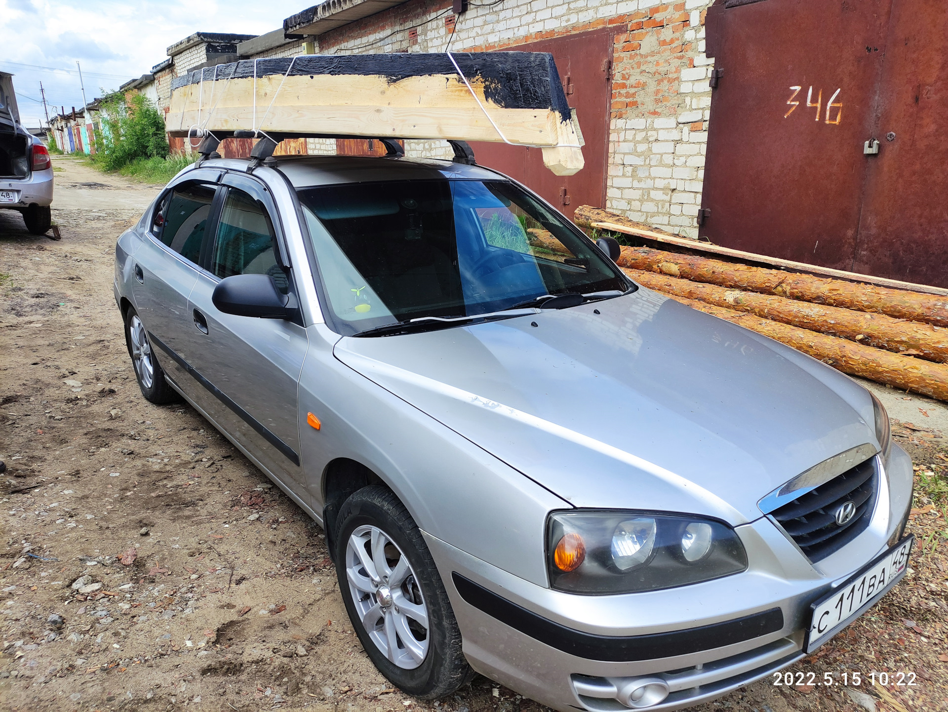 Рейлинги на крышу — Hyundai Elantra (3G), 1,6 л, 2005 года | другое ...