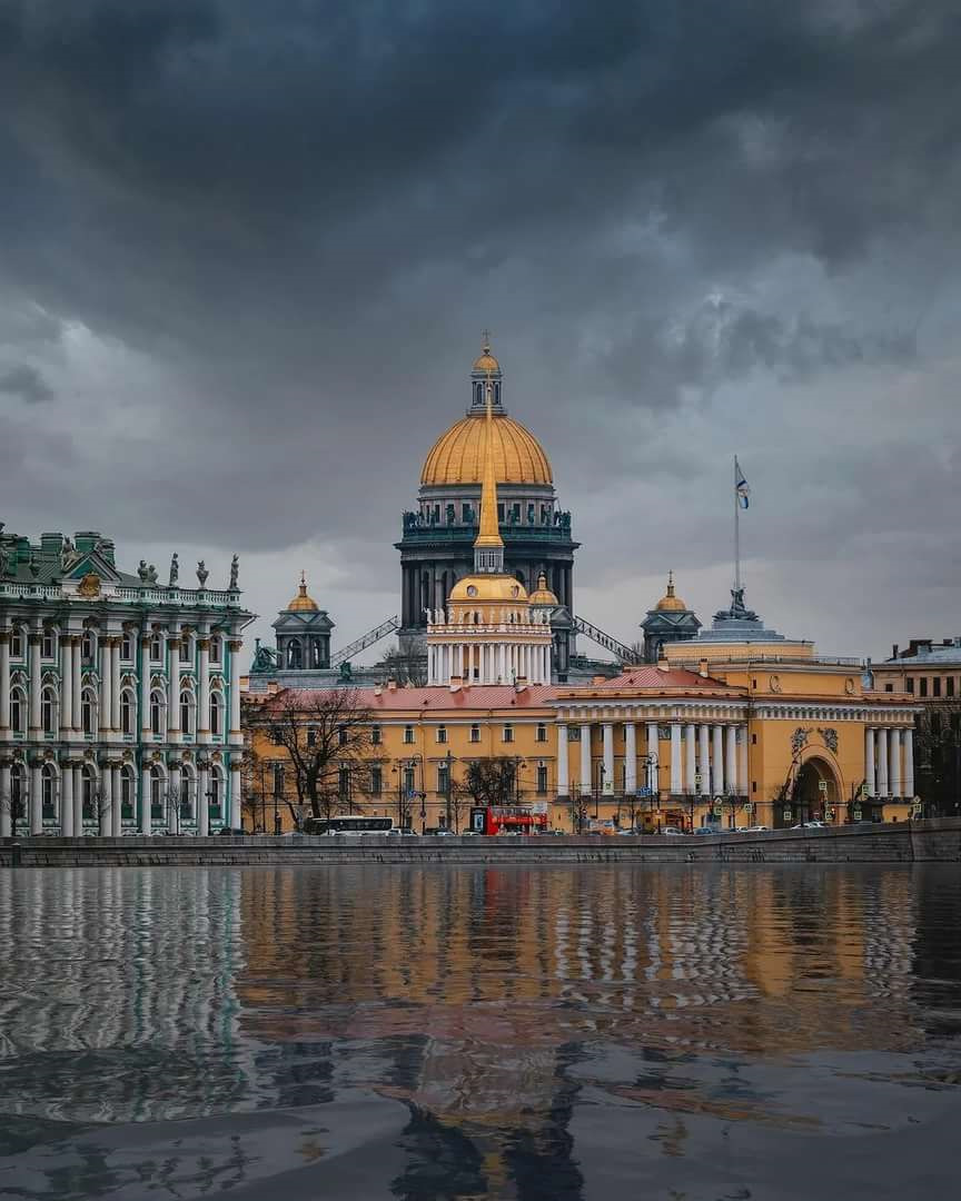 Санкт Петербург Адмиралтейство Исаакий с воды
