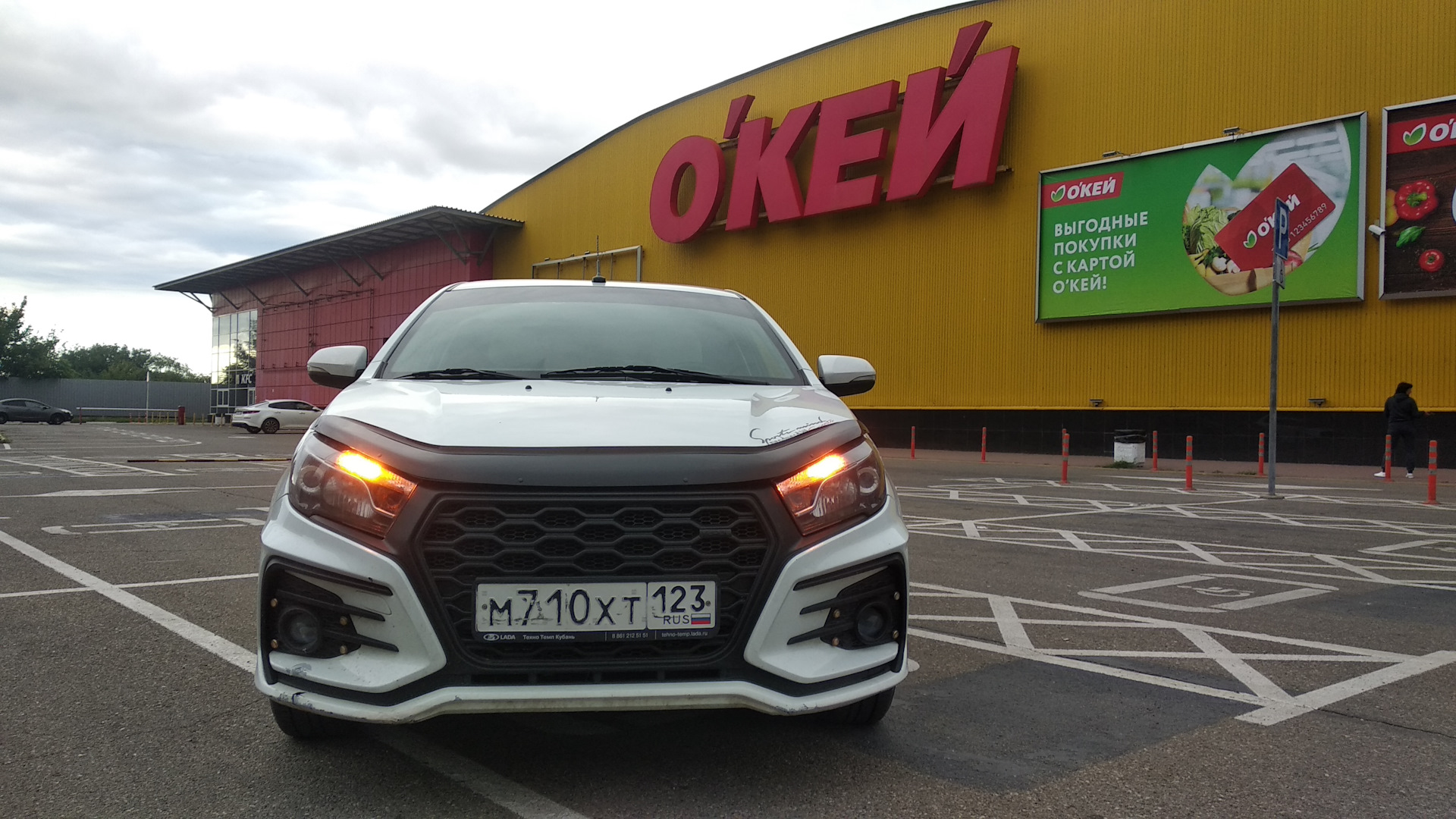 Длинный дефлектор на капот ANV Air на Лада Веста — Lada Vesta, 1,6 л ...