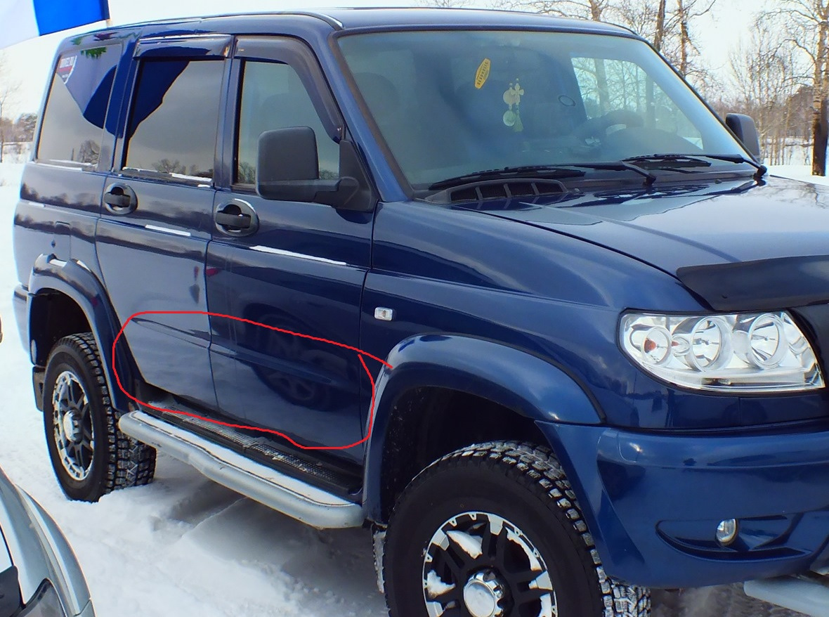Молдинг-накладки на двери УАЗ Патриот от 4x4Sport 🔥 — УАЗ Patriot, 2,7 ...