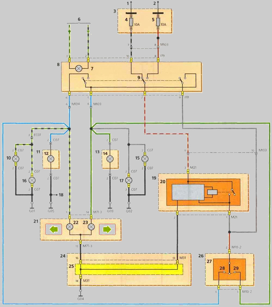 Не работает аварийка на хендай акцент тагаз