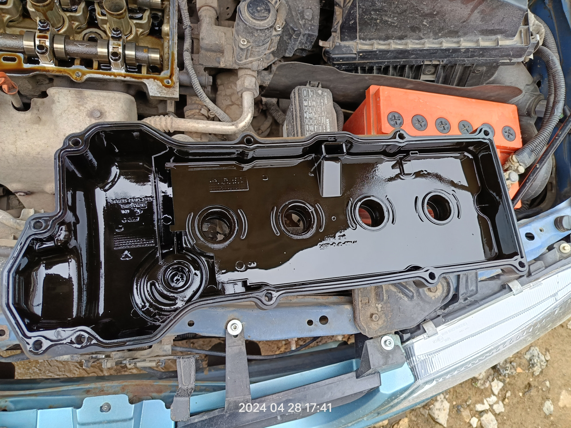 Замена прокладки клапанной крышки. — Nissan Almera Classic (B10), 1,6 л ...