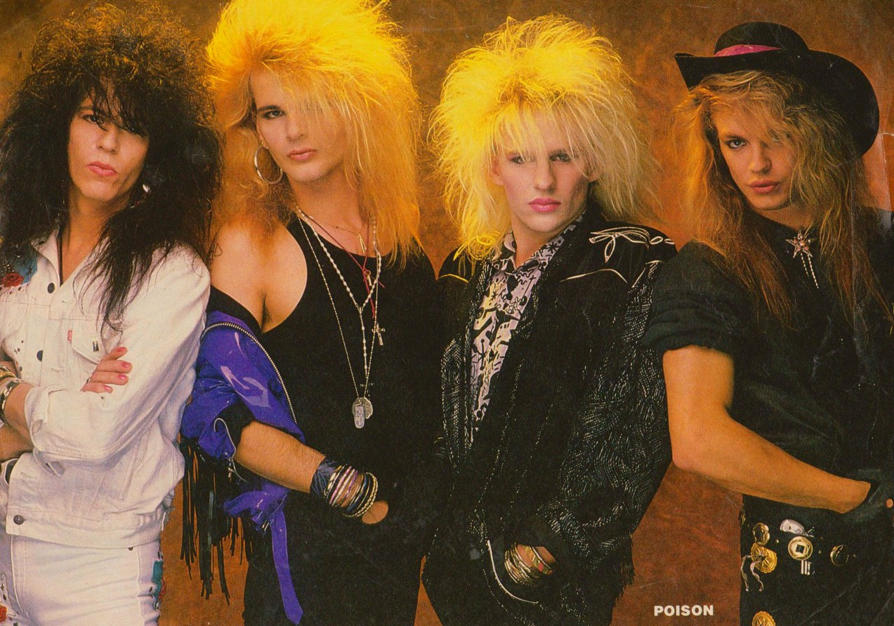 Группа Poison. Пойсон рок группа. Глэм рок группы 80-х. Poison Band 1986.