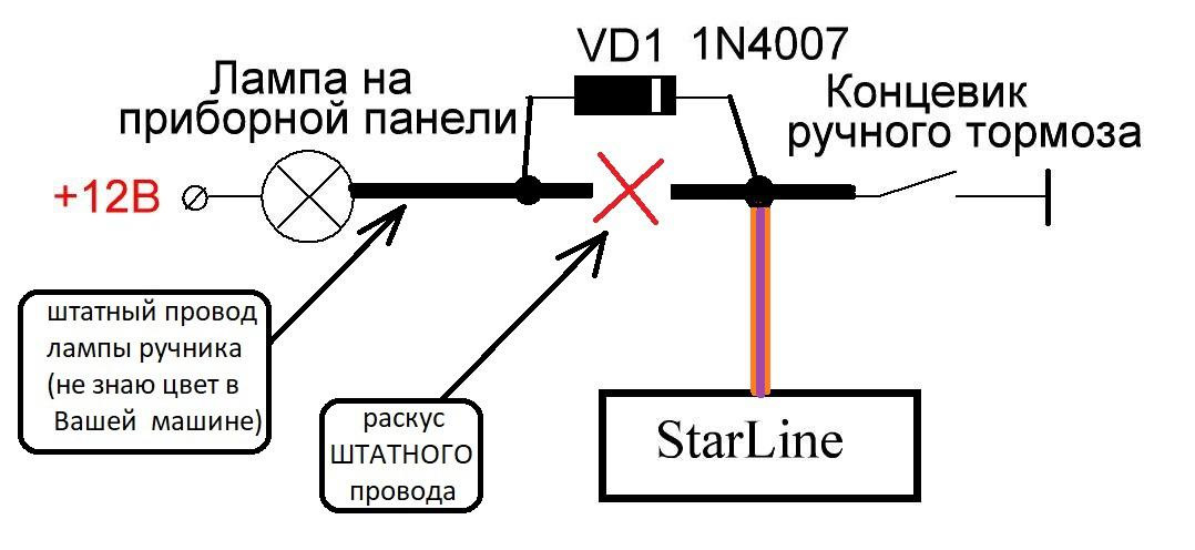 Подключение диодов сигнализация