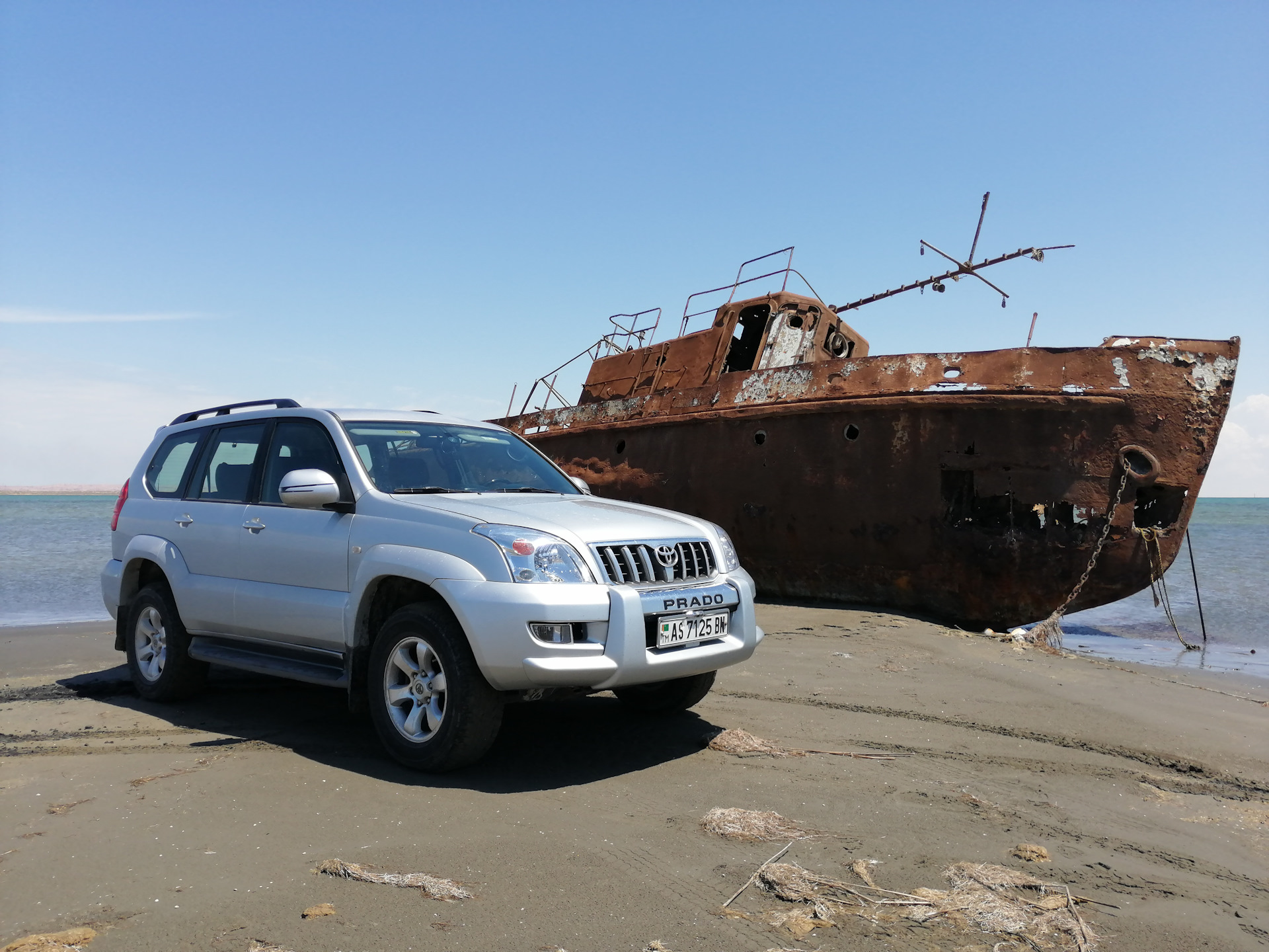 Муйнак — умерший порт на берегу высохшего моря — Toyota Land Cruiser Prado  120-series, 2,7 л, 2006 года | путешествие | DRIVE2