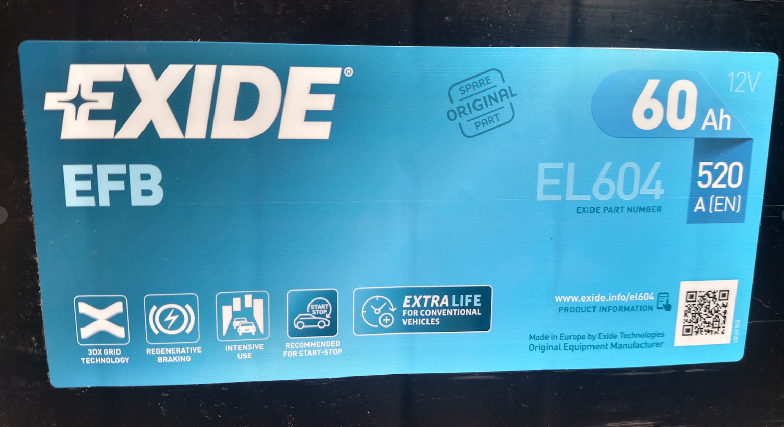 Акб exide 60ah. Exide EFB el604. Аккумулятор Exide EFB el 604. Exide EFB 60ah 520a el604. Аккумулятор Exide EFB el 604 60ah.