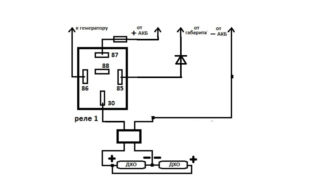 Реле ходовых огней Шевроле Нива. ДХО Приора 2 схема подключения. Как подключить ДХО К габаритам.