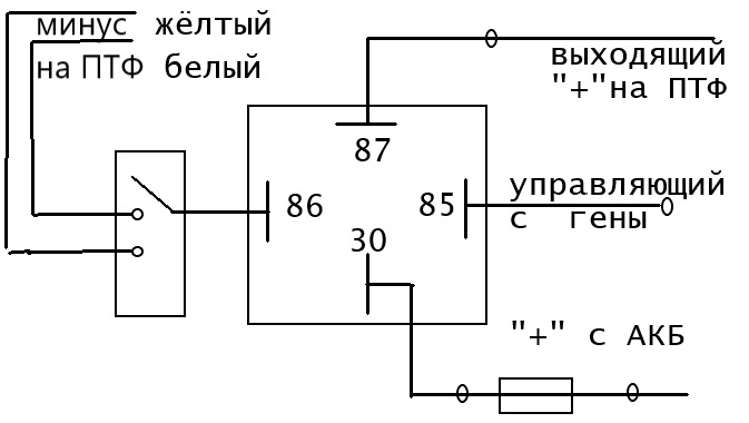 Схема подключения двухрежимных птф