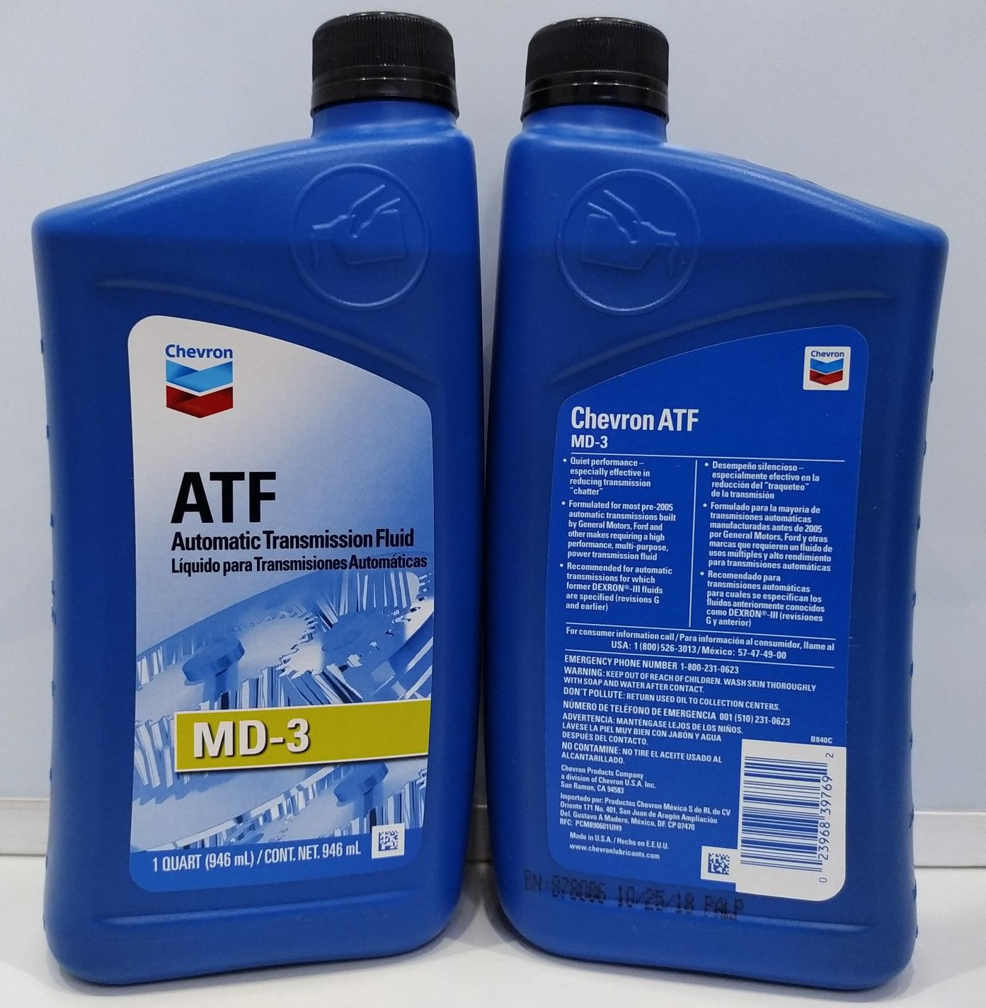 Atf купить в москве. Трансмиссионное масло Chevron ATF MD-3. Трансмиссионное масло Dexron 3 Chevron ATF MD-3. Шеврон ATF md3. 226502721 Chevron ATF MD-3.