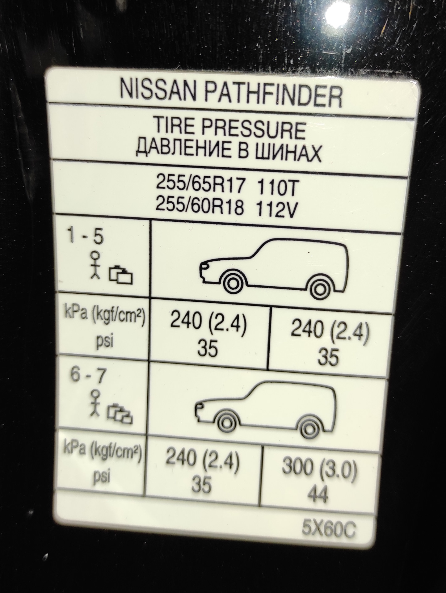 размеры шин на nissan pathfinder r51