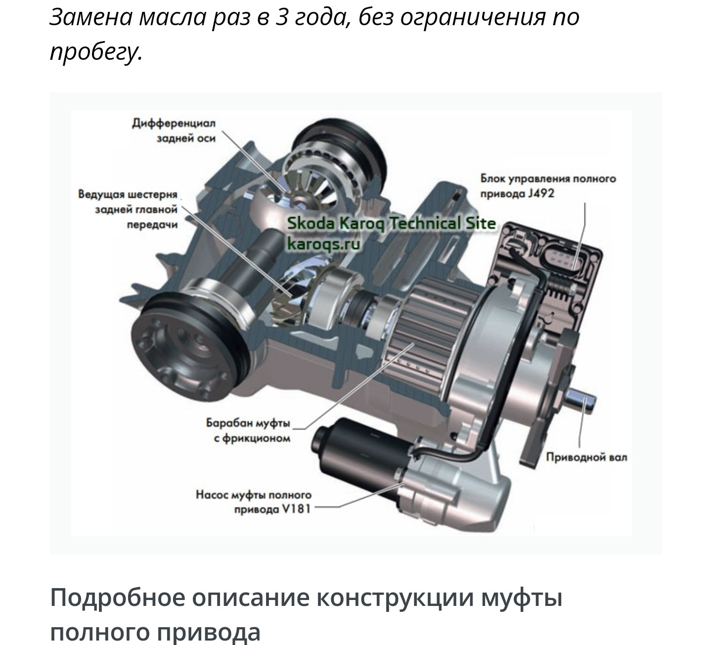 Муфта халдекс 5 поколения Skoda Yeti