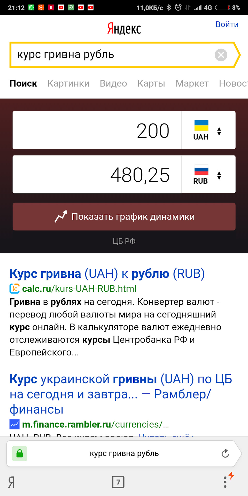 300 гривен в рублях на сегодня