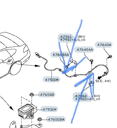 Датчик ABS восстал из мертвых — Nissan Teana (J32), 2,5 л, 2011 года ...