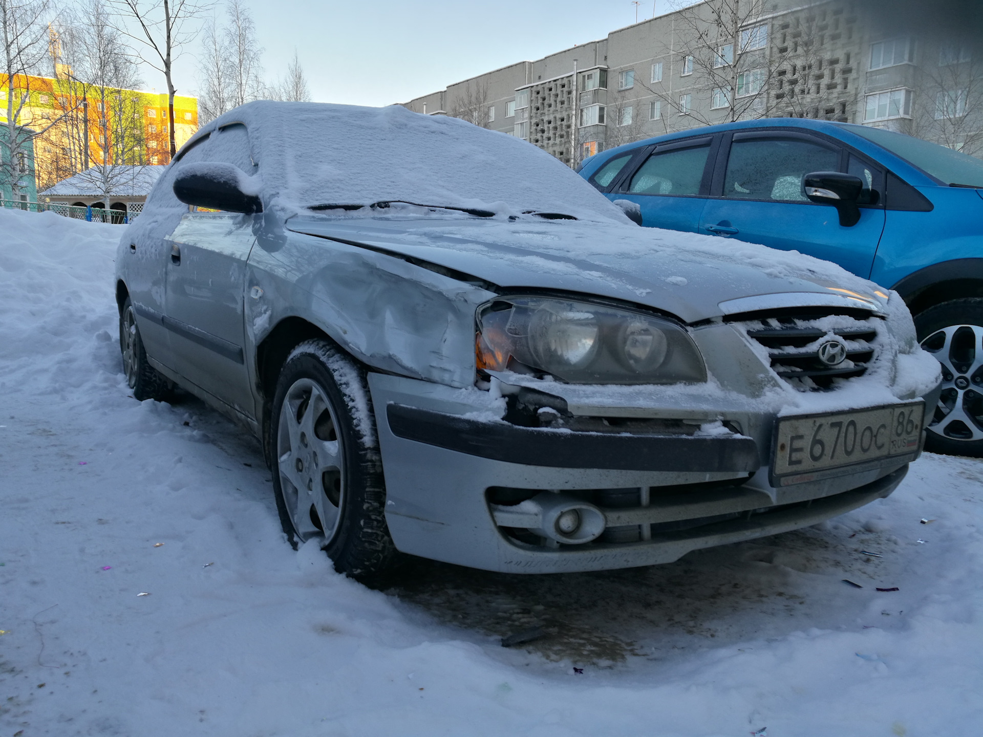 Хорошо, что не у меня. ДТП с автозапуском. — Hyundai Elantra (3G), 1,6 л,  2004 года | ДТП | DRIVE2