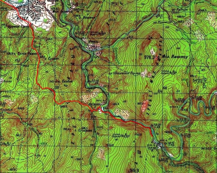 Старая карта белорецкого района