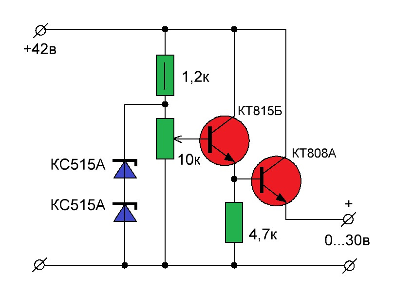 Схема от блока питания от 0 до 30 вольт