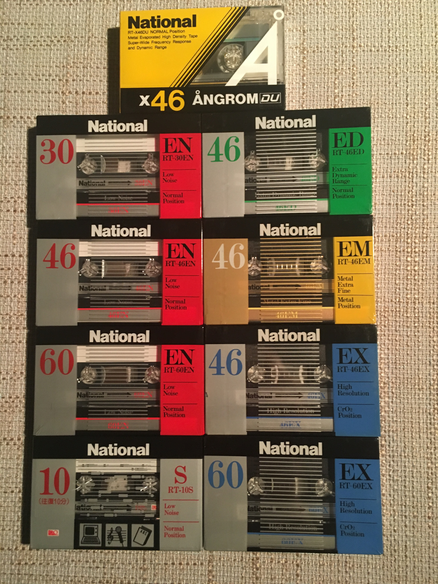 Каталог аудиокассет. Аудиокассета National Panasonic RT-90. Кассеты для магнитофона Агфа. Японские аудиокассеты.