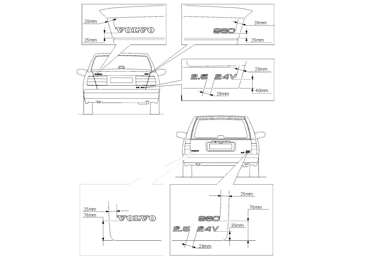 Чертеж volvo 940