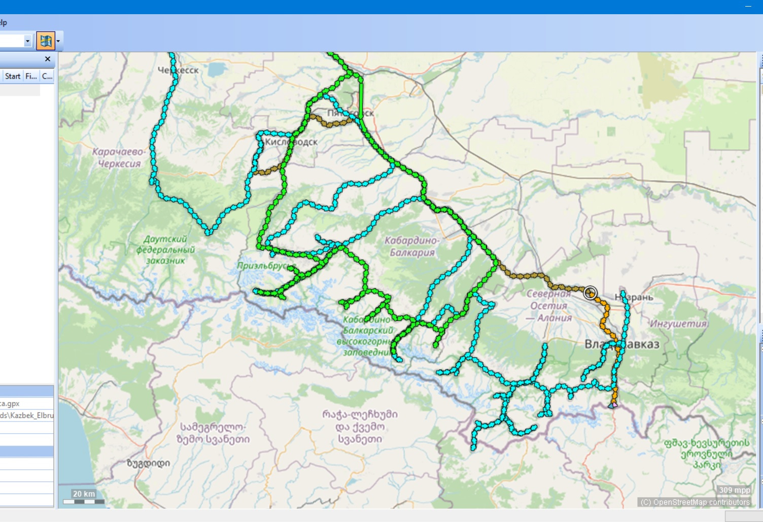 Карта дорога военно грузинская дорога