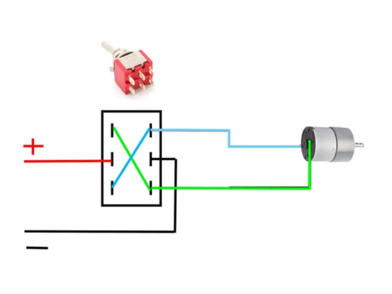 Соединение 6 4. Схема реверса электродвигателя 12 вольт. Схема реверса моторчика 12в. Переключатель реверса схема. Схема подключения реверса для мотора 12 вольт.