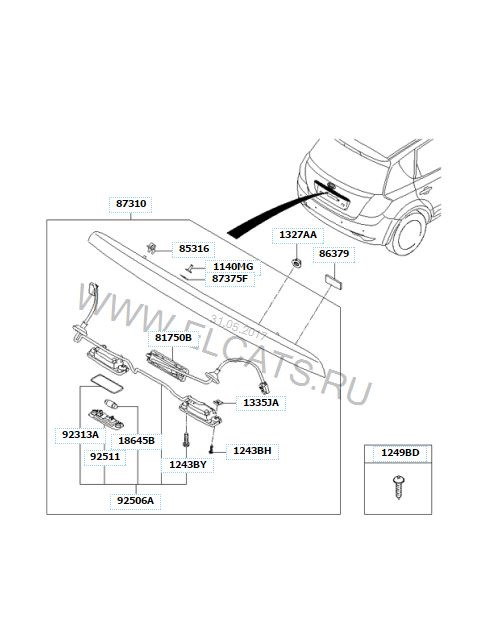 Ищу накладку пятой двери под кнопку и плафоны — KIA Ceed (1G), 1,6 л ...