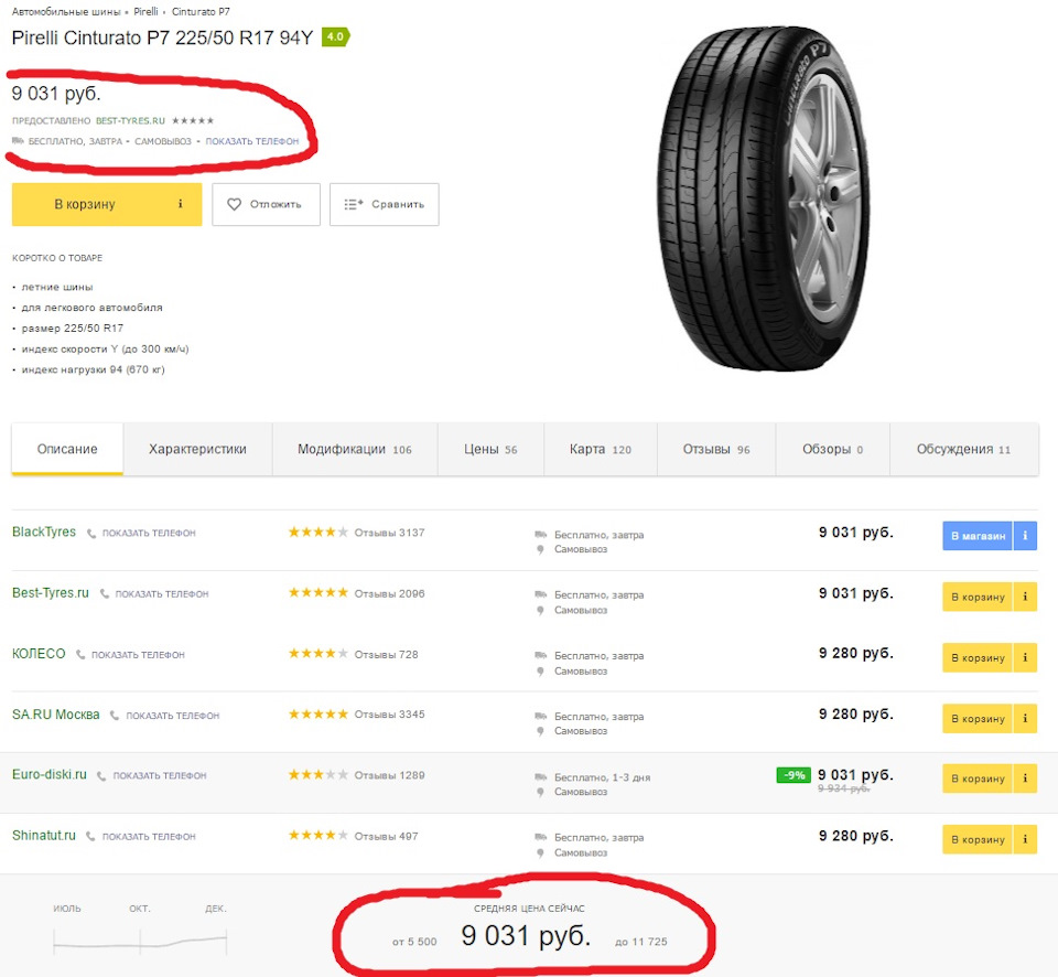 продам летние шины pirelli cinturato p7 225/50 r17. — Skoda Yeti, 1,8 л,  2016 года | шины | DRIVE2