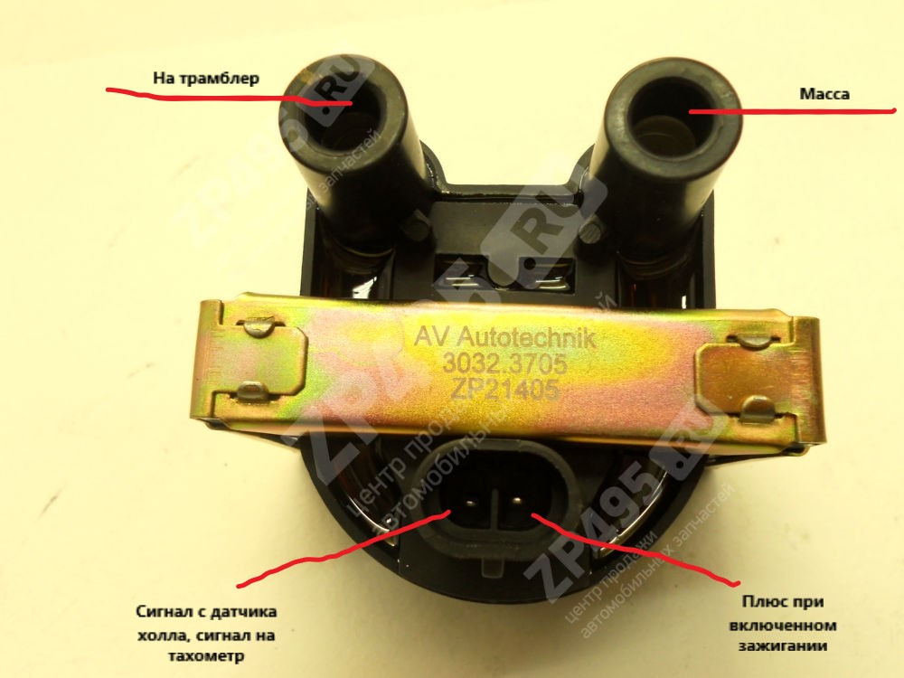 Схема подключения катушек зажигания змз 406 инжектор
