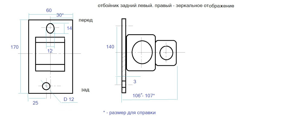 Как нарисовать отбойник