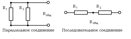Последовательное соединение двух проводников схема. Схема параллельного соединения двух резисторов. Схема подключения параллельного сопротивления. Схема параллельного включения резисторов. Схема параллельного соединения 2 резисторов.