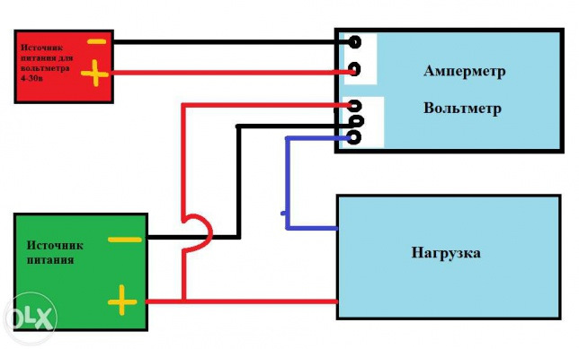 Схема подключения вольтамперметра из китая к зарядному устройству