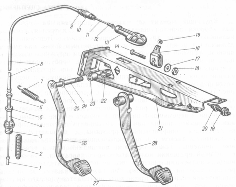 Педальный узел уаз буханка схема