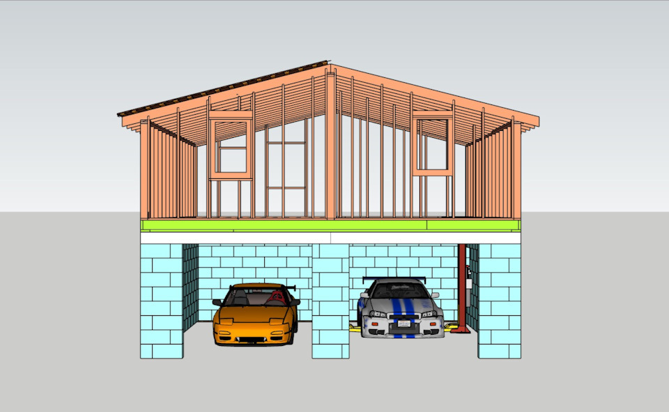 Примеры конструкций для подноски крыши