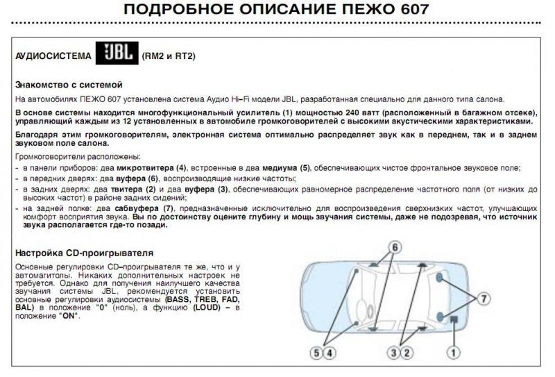 Jbl 9631041580 схема подключения