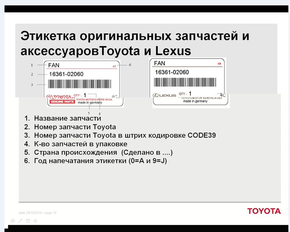 Код на пол года. Этикетка автозапчасти. Этикетки для запасных частей. Маркировочная этикетка на запчастях. Оригинальная этикетка запчастей Тойота.