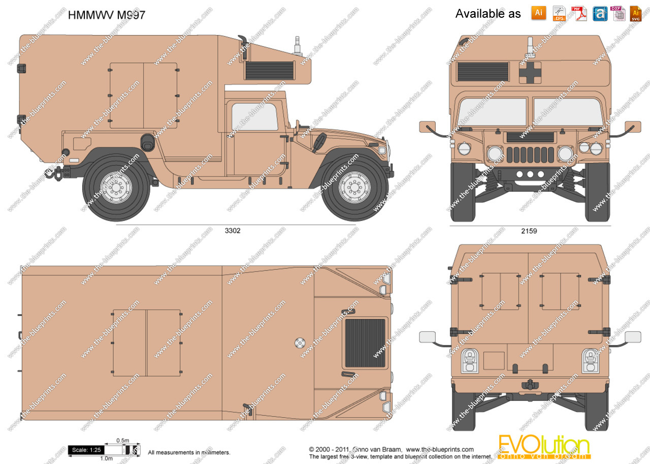 Hummer h1 чертеж