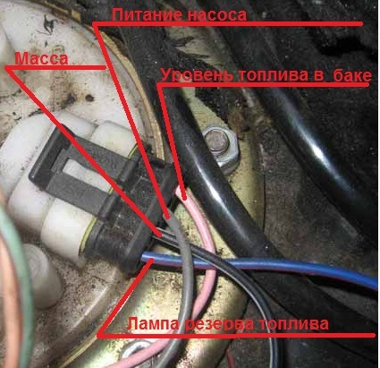 Распиновка бензонасоса Цепь питания бензонасоса.