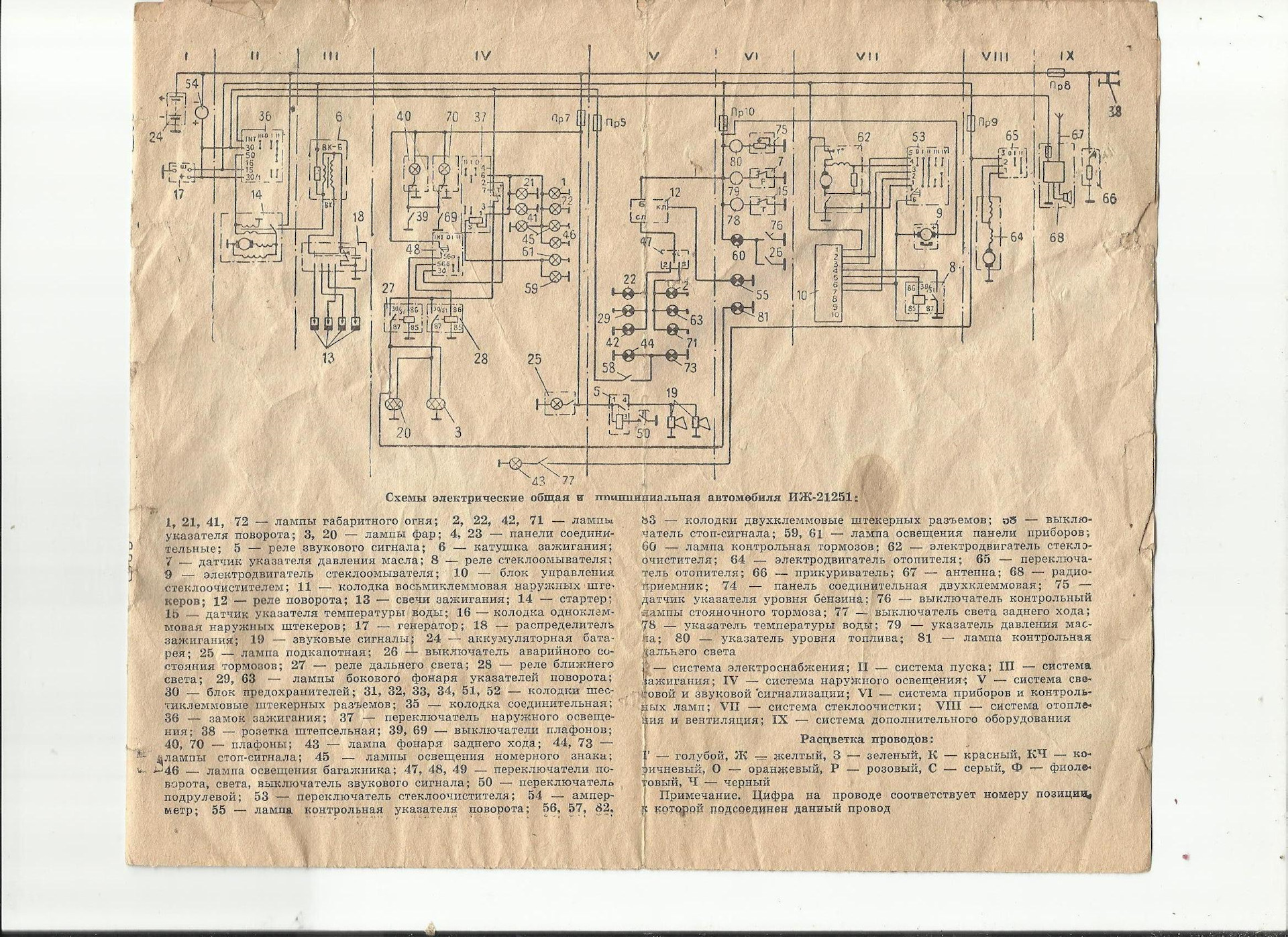Схема электропроводки иж 21251 комби