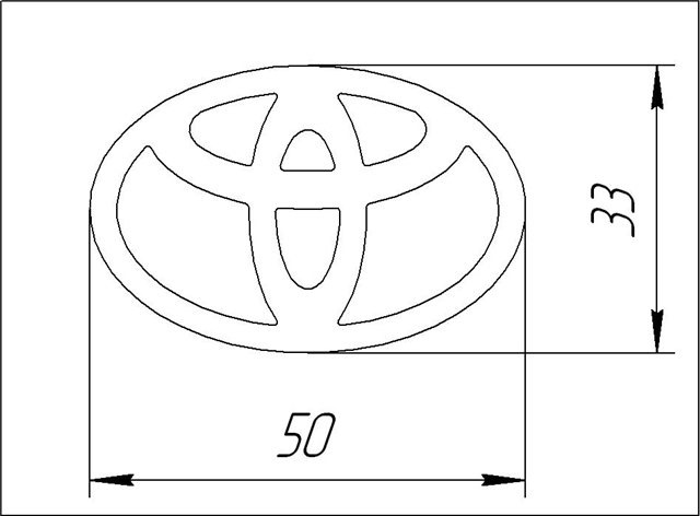 Как нарисовать значок toyota