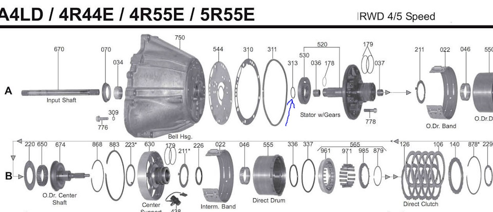 Схема акпп 4r55e