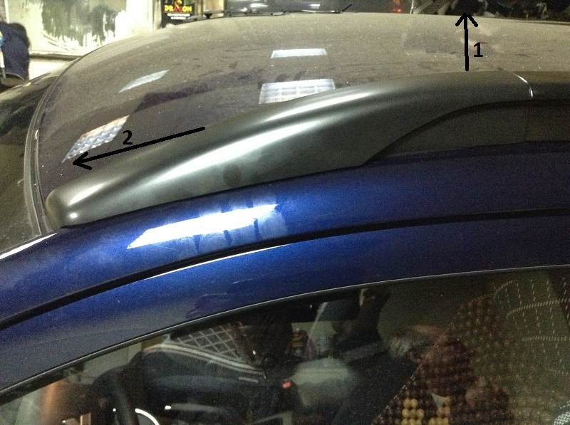 Как снять переднюю часть штатных рейлингов? — Mitsubishi Outlander (3G ...