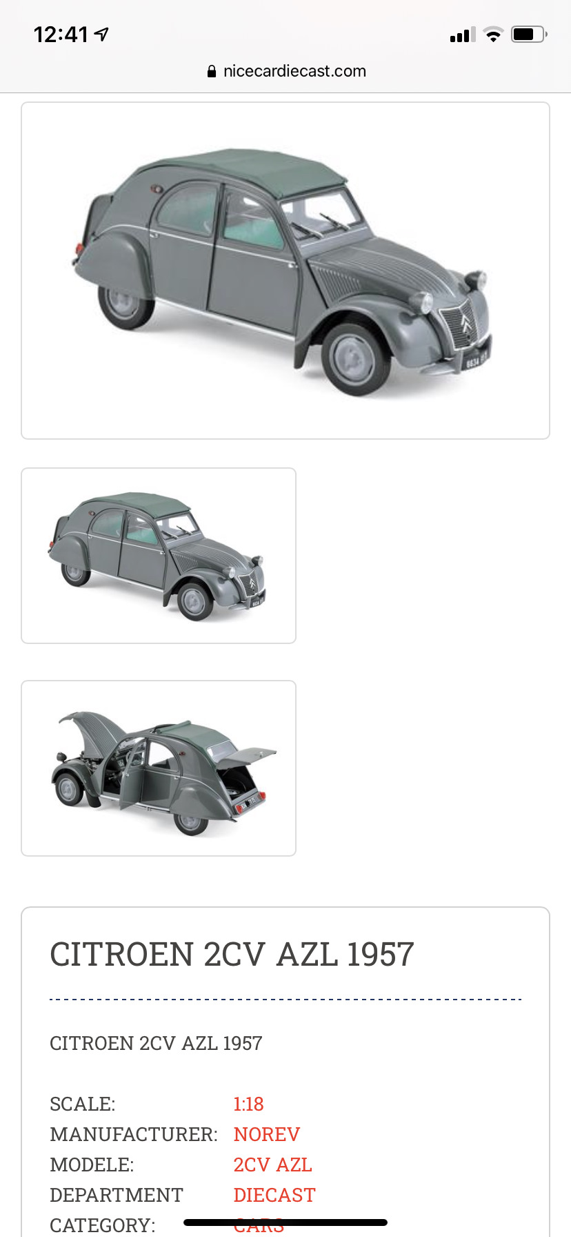 Citroёn 2CV, 1957 (1/18 Norev#181499) — Сообщество «Масштабные Модели» на  DRIVE2