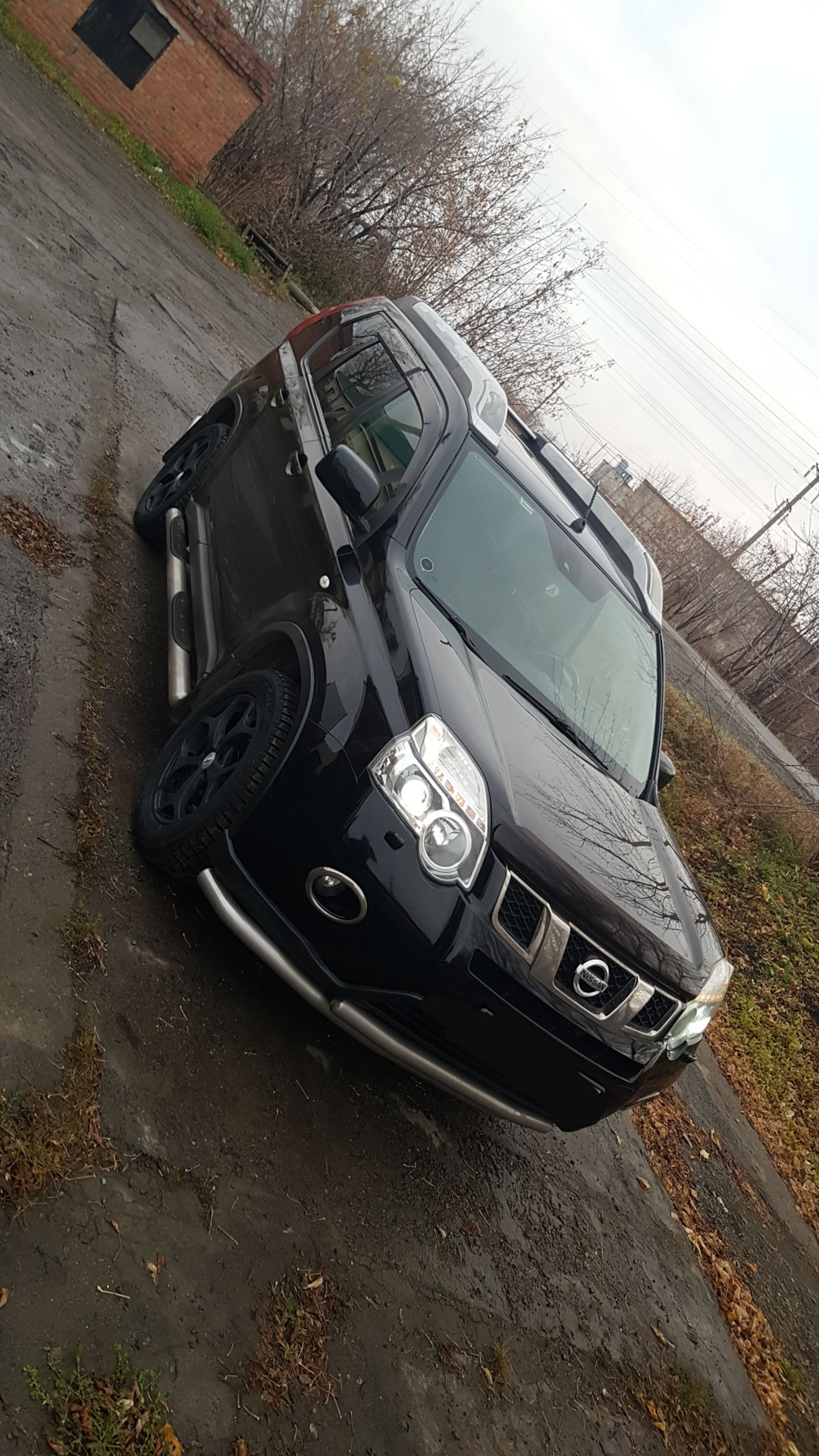 Уголки на задний бампер — Nissan X-Trail II, 2,5 л., 2008 года ...